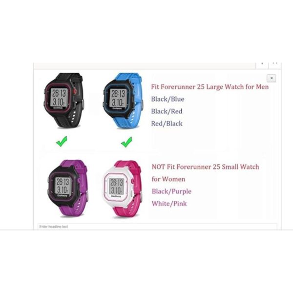 Correa de repuesto compatible con Garmin Forerunner 25 GPS_4