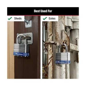 Master Lock Candado para exteriores 5T con llave paquete_3