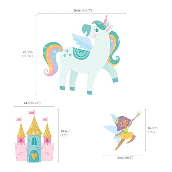 DECOWALL SG2119 Calcomanías de pared de unicornio_6