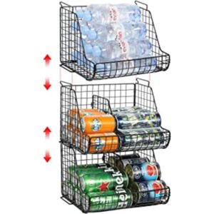 Dispensadores de latas apilables de 3 niveles con 3