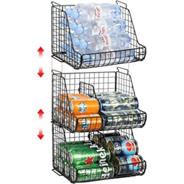Dispensadores de latas apilables de 3 niveles con 3