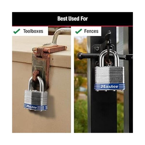 Master Lock Candado para exteriores 5T con llave paquete_4
