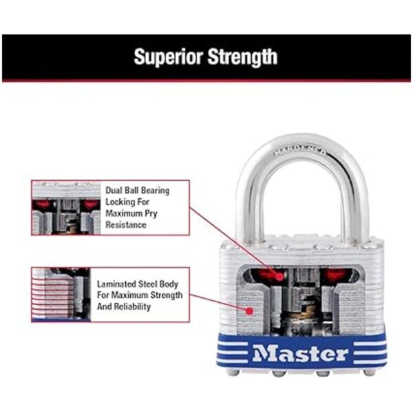 Master Lock Candado para exteriores 5T con llave paquete_5