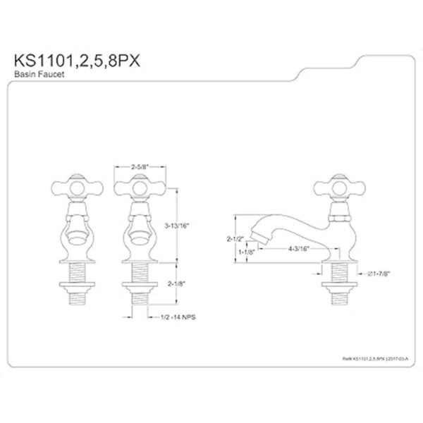 Kingston Brass KS1105PX Heritage Grifo para lavabo_2