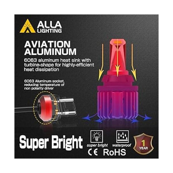 Alla Lighting Xtreme Super Bright T20 7441 7440 Bombillas_5