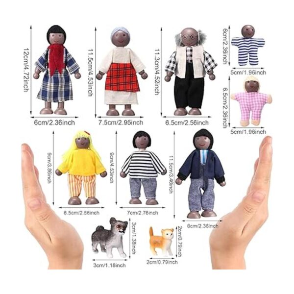Juego de 8 mini figuras de personas y 2 mascotas 10_2