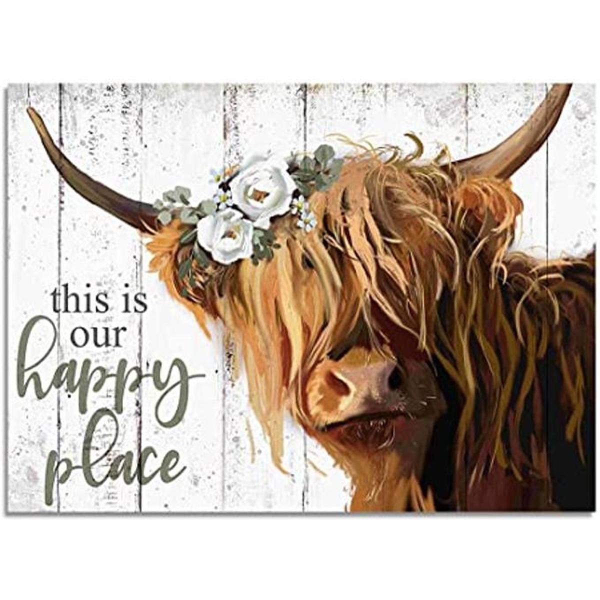 Arte de pared de vaca de las tierras altas Póster de