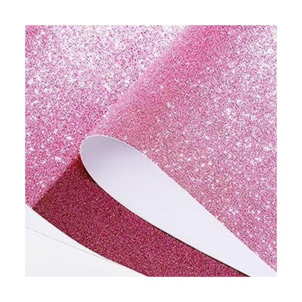 FunStick Cartulina rosa con purpurina de 3.9 x 200
