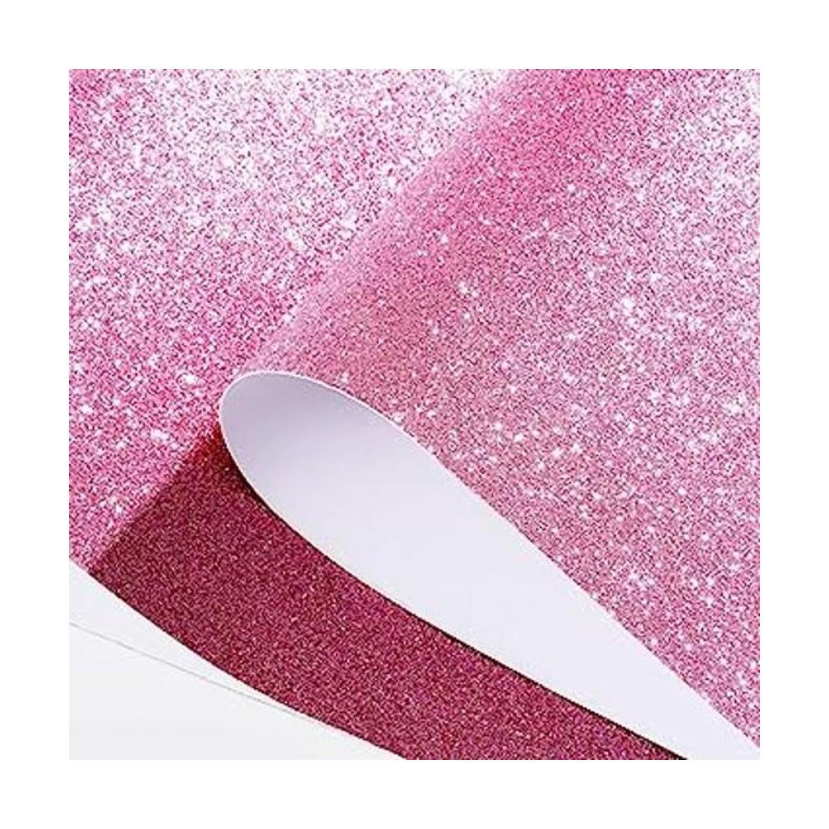 FunStick Cartulina rosa con purpurina de 3.9 x 200