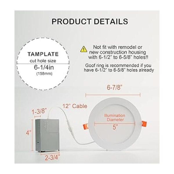 Paquete de 6 luces LED empotrables con WiFi inteligente de_6