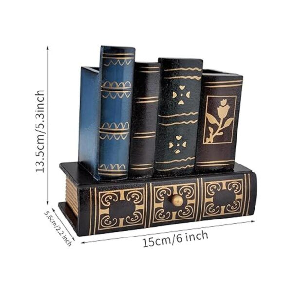Soporte para bolígrafos de libros vintage retro