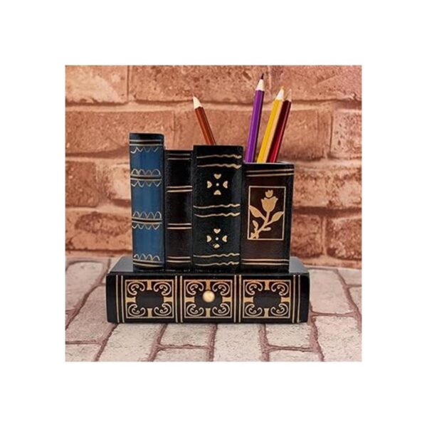 Soporte para bolígrafos de libros vintage retro