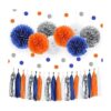 IGUO Carnaval suministros para fiestas de Navidad azul_1