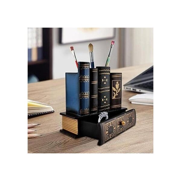 Soporte para bolígrafos de libros vintage retro