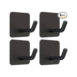 VISV Ganchos adhesivos de pared negros resistentes al_1