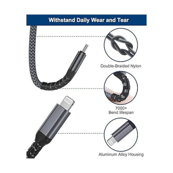 Basesailor Cable de carga USB C a Lightning de 10 pies con_3