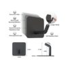 VISV Ganchos adhesivos de pared negros resistentes al_5