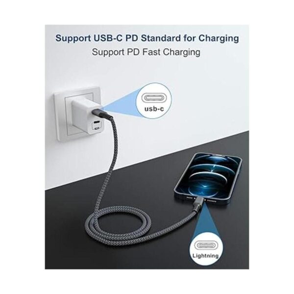 Basesailor Cable de carga USB C a Lightning de 10 pies con_4