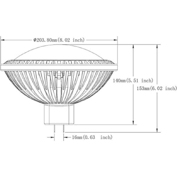 AIPLAMP Par64 Bombilla LED regulable de color blanco_3