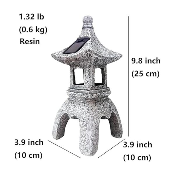 ALOAK Estatua de jardín asiática de la pagoda zen de 14_3