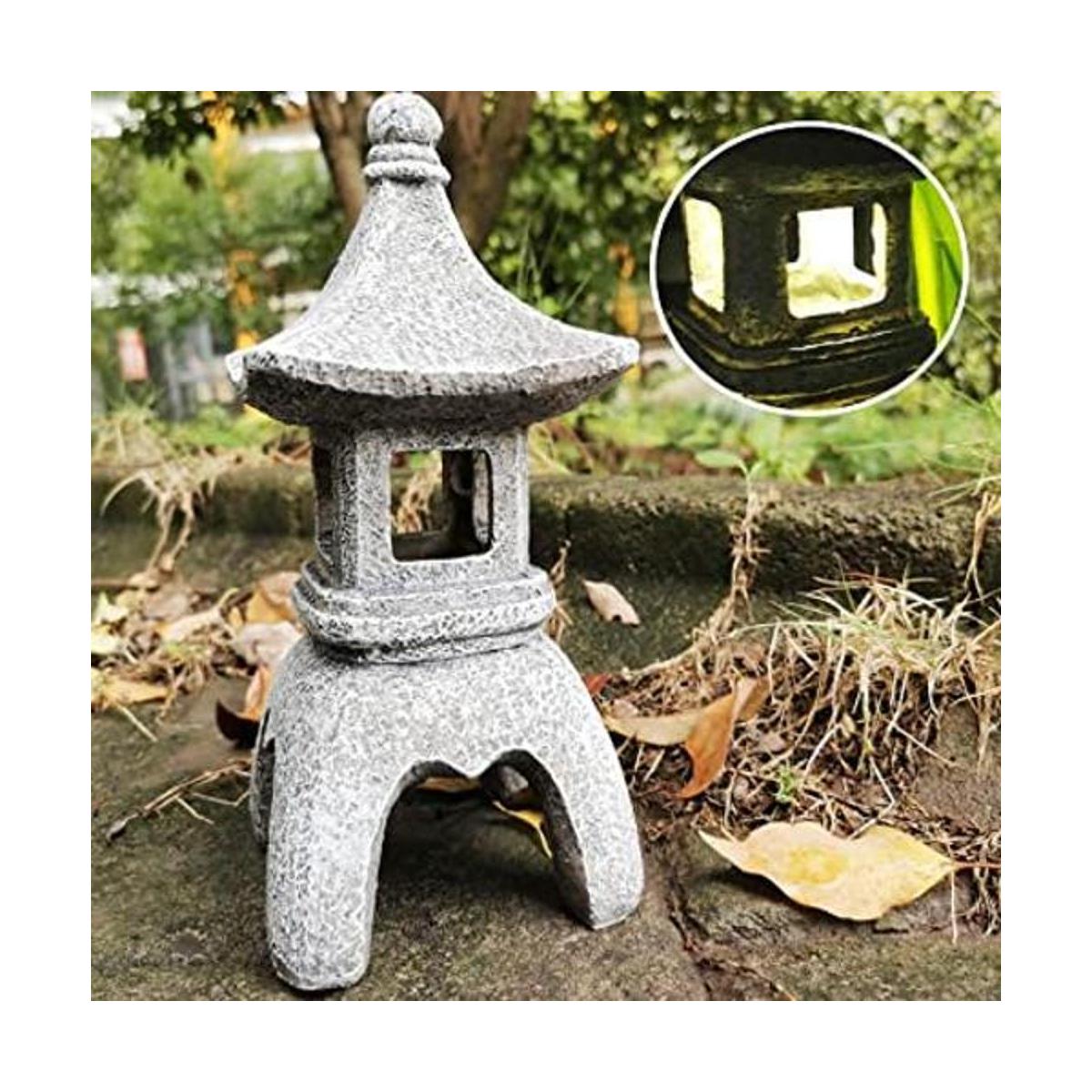 ALOAK Estatua de jardín asiática de la pagoda zen de 14