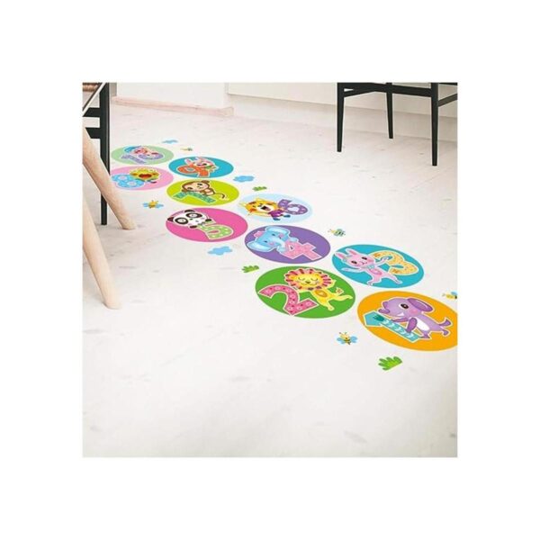 Pegatina de piso de celosía Puzzle Games Number Hopscotch_1