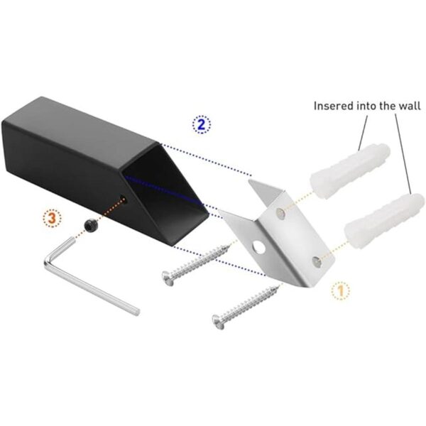 NINETREX Ganchos negros para toallas de pared modernos SUS