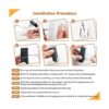 NINETREX Ganchos negros para toallas de pared modernos SUS