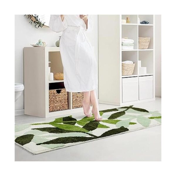 Leaves Alfombra de baño de 24 x 60 pulgadas