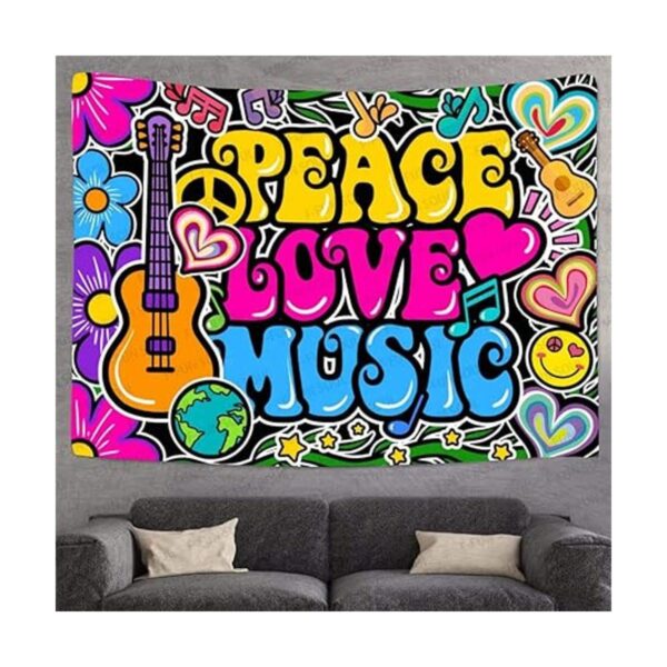 FFUN SOUL Tapiz de Peace Love gran franela suave de 80 x_4