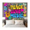 FFUN SOUL Tapiz de Peace Love gran franela suave de 80 x_3