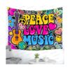 FFUN SOUL Tapiz de Peace Love gran franela suave de 80 x_2