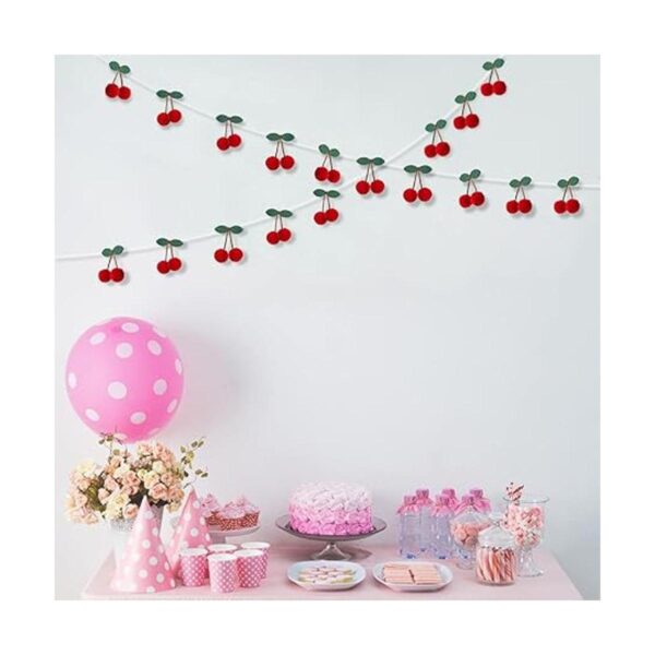 3 piezas de guirnalda de cerezas decoración de