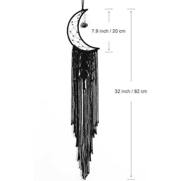 KHOYIME Atrapasueños Decoración bohemia negra con piedra
