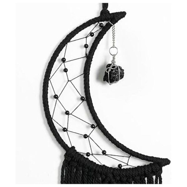KHOYIME Atrapasueños Decoración bohemia negra con piedra