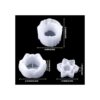 Soporte de vela de resina de 3 formas moldes de silicona