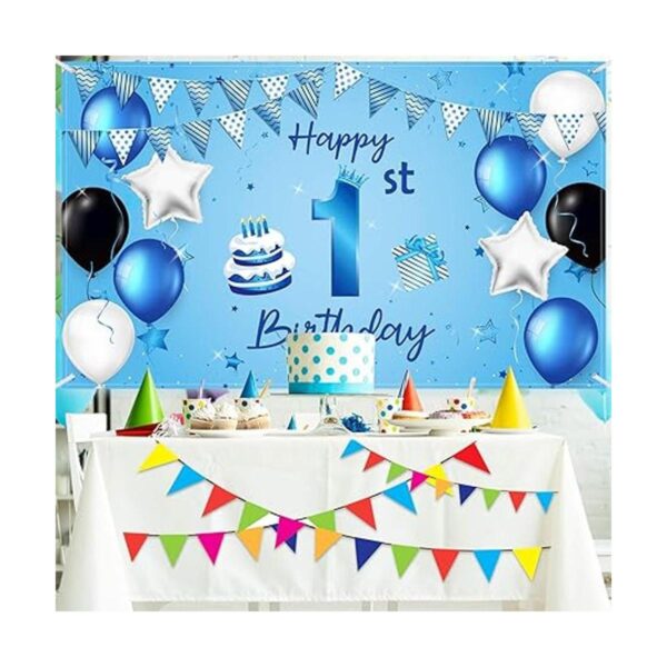 Telón de fondo de feliz primer cumpleaños para niños