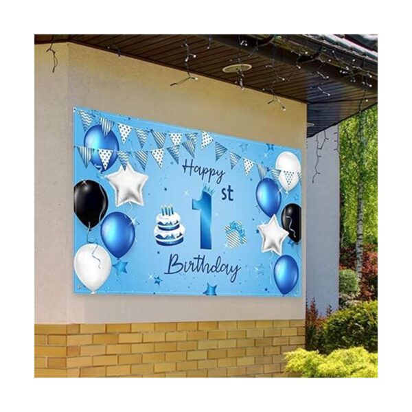 Telón de fondo de feliz primer cumpleaños para niños