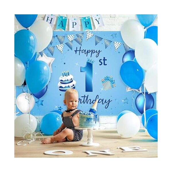 Telón de fondo de feliz primer cumpleaños para niños