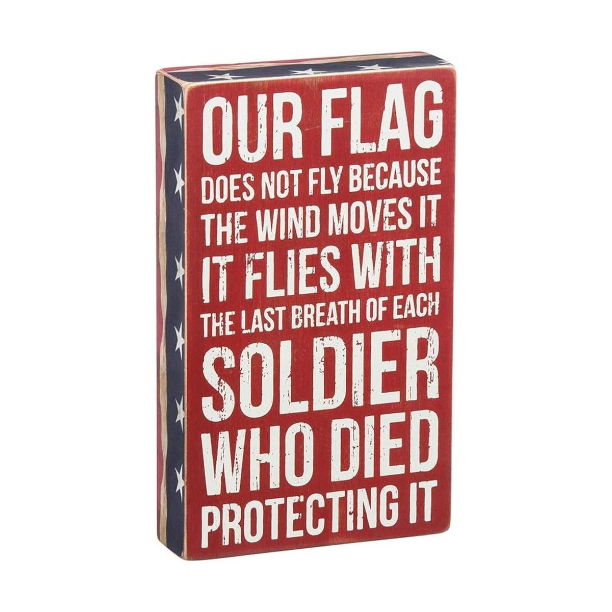 Primitives by Kathy 27303 Patriotic Box Sign 6.0 x 10.0