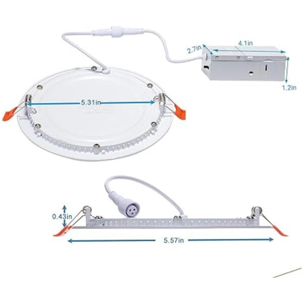 Paquete de 12 luces empotradas LED de 5 pulgadas con caja_2