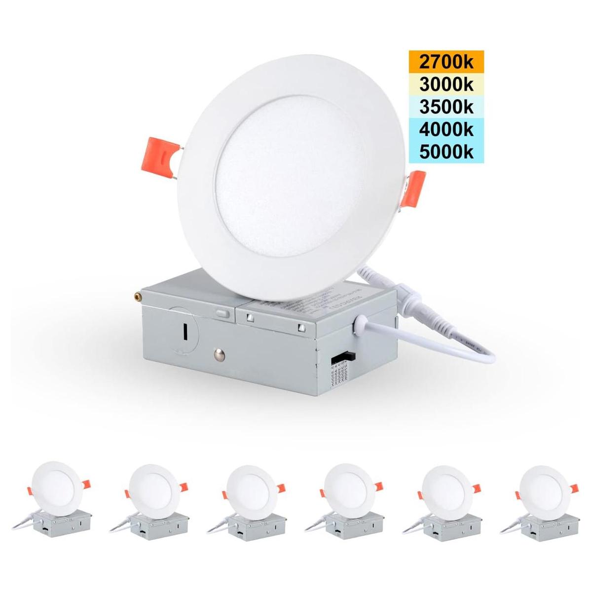 Paquete de 6 luces empotradas LED de 5 pulgadas de 5 CCT