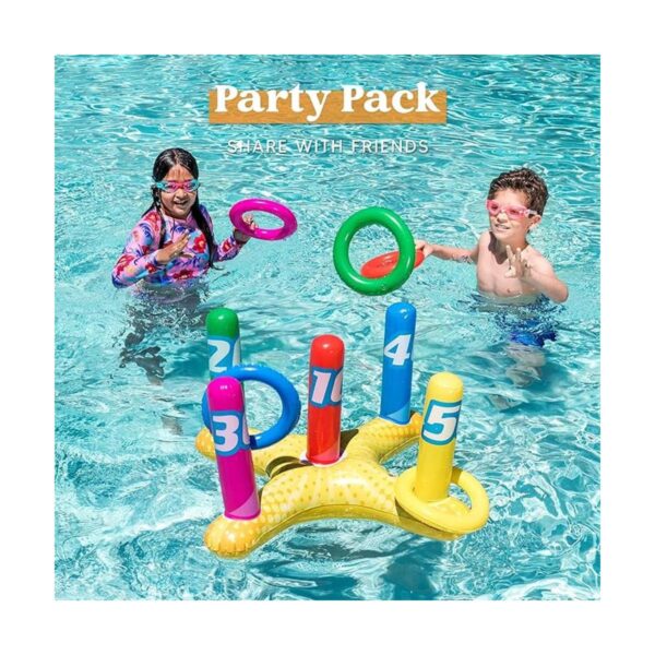 Juego de 2 juegos de lanzamiento inflable de piscina que