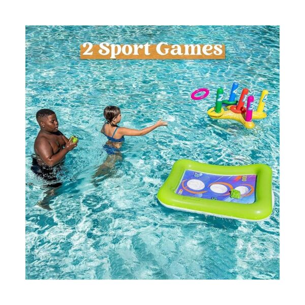 Juego de 2 juegos de lanzamiento inflable de piscina que