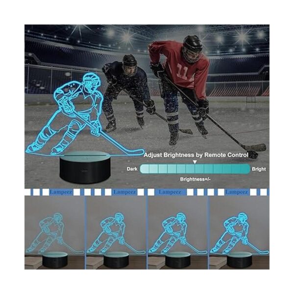 Lampeez Lámpara de noche de hockey sobre hielo 3D para_2