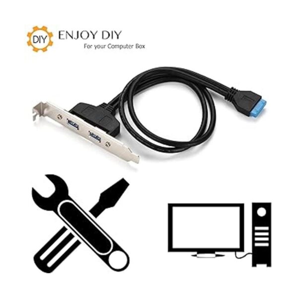 vimvip Dual USB 3.0 hembra panel trasero para Motherboard_4