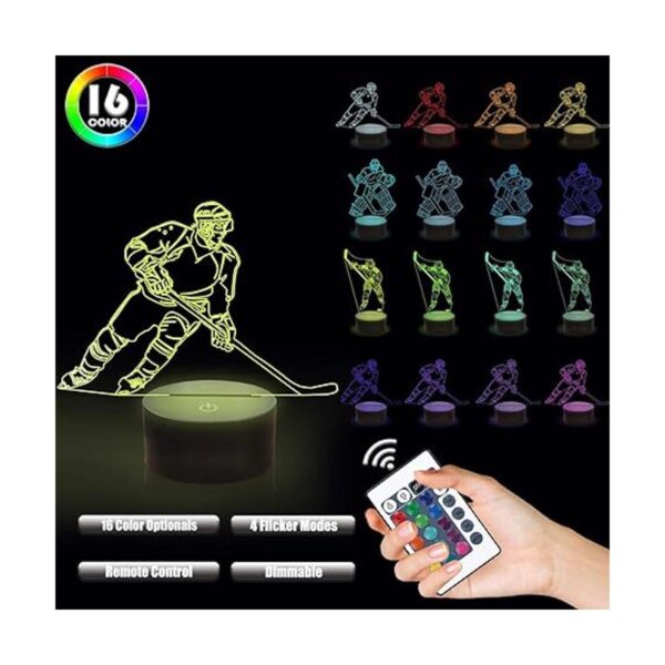 Lampeez Lámpara de noche de hockey sobre hielo 3D para_4