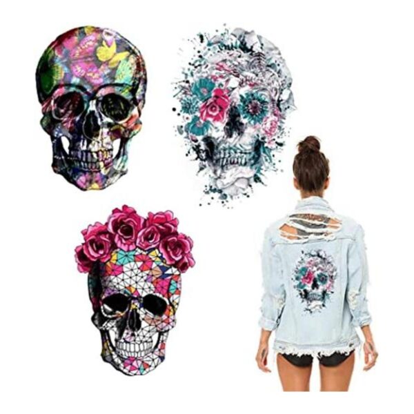 Parches adhesivos de calavera suministros de Halloween