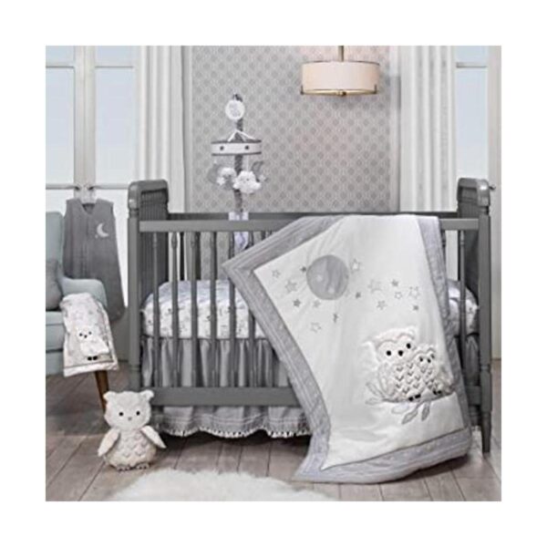 Lambs Ivy Luna Juego de ropa de cama de 4 piezas con_1