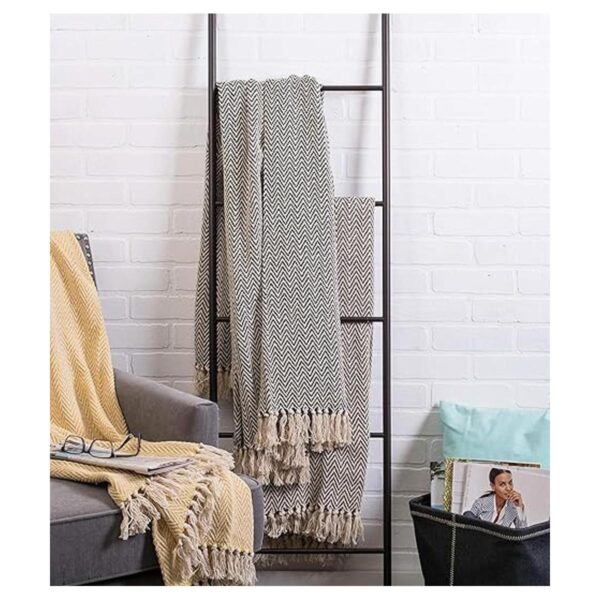 DII Colección Chevron Throw de algodón a mano 50 x 60_6